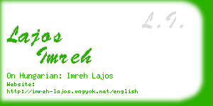 lajos imreh business card